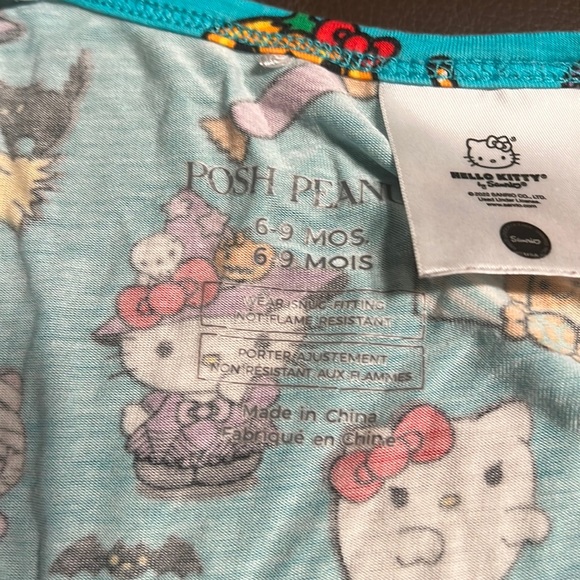 POSH PEANUT X HELLO KITTY onesie w/ ruffled back (LIMITED EDITION) - Picture 2 of 4